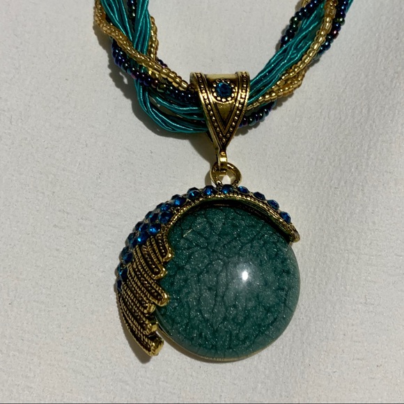 Jewelry - Bohemian Cats Eye Rhinestone Necklace